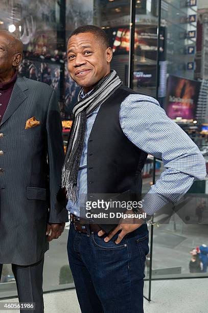 Cuba Gooding Jr visits 'Extra' at their New York studios at H&M in Times Square on December 16, 2014 in New York City.