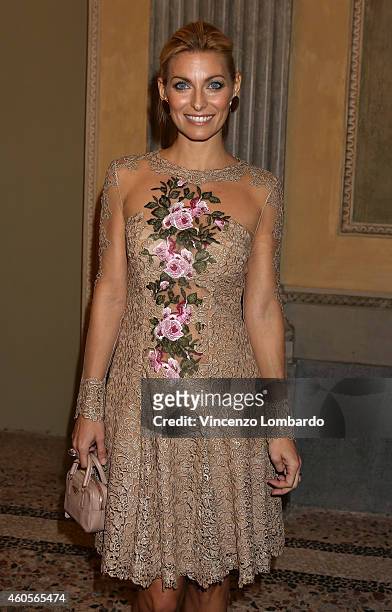 Federica Fontana attends the "Fondazione IEO - CCM" Christmas Dinner For on December 16, 2014 in Monza, Italy.