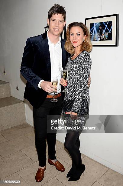 Katherine Kelly and husband Ryan Clark attend the "City Of Angels" Press Night After Party at The Hospital Club on December 16, 2014 in London,...