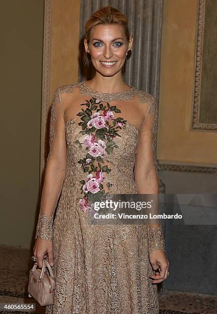 Federica Fontana attends the "Fondazione IEO - CCM" Christmas Dinner For on December 16, 2014 in Monza, Italy.