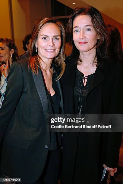 Brune de Marjerie and Diane de Mac Mahon attend the 'Fondation Claude Pompidou' : Charity Party at Fondation Louis Vuitton on December 16, 2014 in...