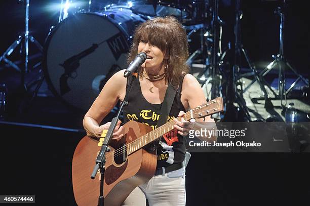 Chrissie Hynde performs on stage at KOKO on December 16, 2014 in London, United Kingdom.