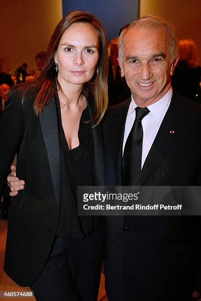 Cesar Academy President Alain Terzian and his wife Brune de Margerie attend the 'Fondation Claude Pompidou' : Charity Party at Fondation Louis...
