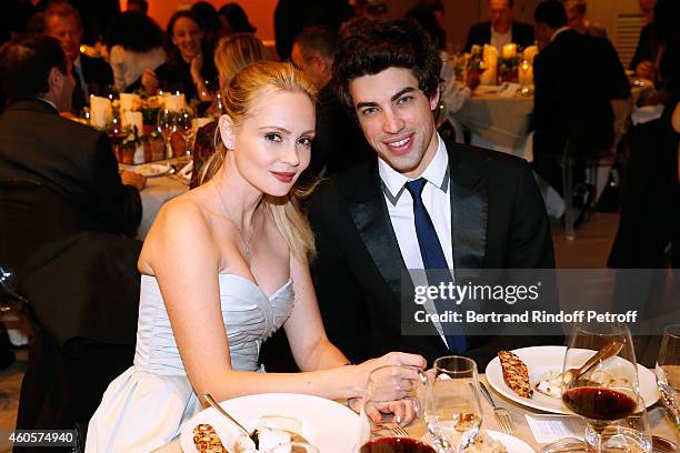 Sponsor of the event, actress Beatrice Rosen and actor Julien Landais attend the 'Fondation Claude Pompidou' : Charity Party at Fondation Louis...