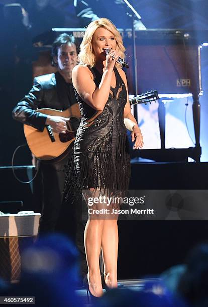 Miranda Lambert performs at the 2014 American Country Countdown Awards at Music City Center on December 15, 2014 in Nashville, Tennessee.