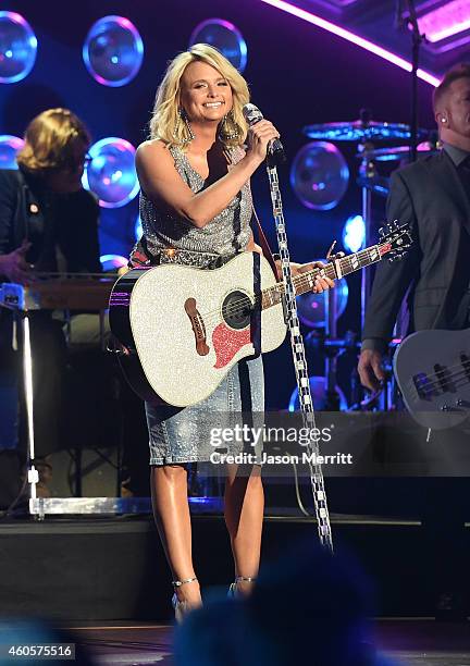 Miranda Lambert performs at the 2014 American Country Countdown Awards at Music City Center on December 15, 2014 in Nashville, Tennessee.