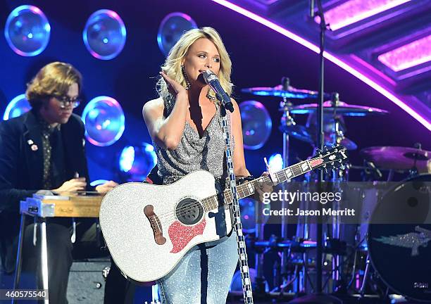 Miranda Lambert performs at the 2014 American Country Countdown Awards at Music City Center on December 15, 2014 in Nashville, Tennessee.