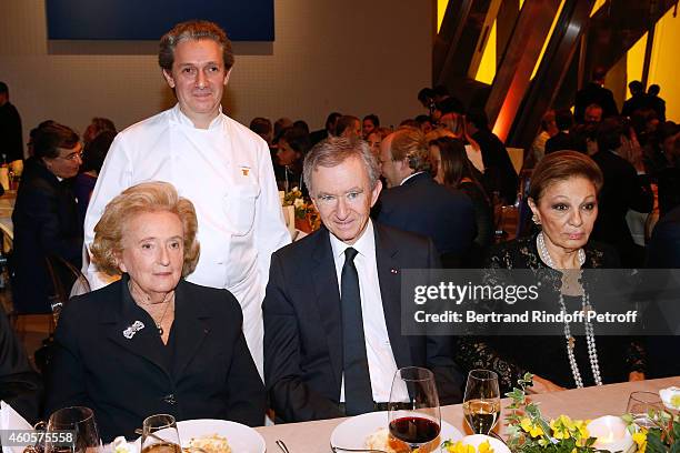 President of the 'Claude Pompidou Foundation' Bernadette Chirac, Chef Jean-Louis Nomicos, Owner of LVMH Luxury Group Bernard Arnault and HIH Empress...