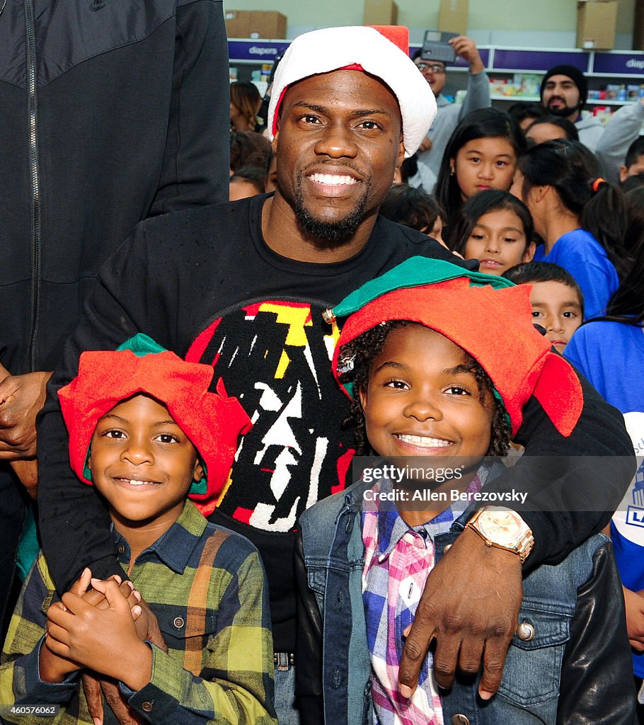 The CP3 Foundation's Chris Paul And Kevin Hart Host 100 Children For Holiday Shopping Spree