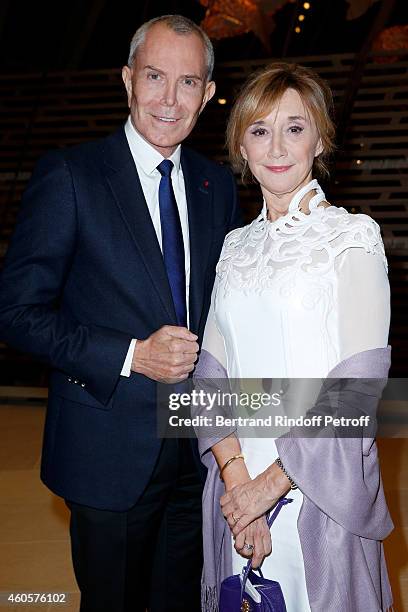 Fashion designer Jean-Claude Jitrois and actress Marie Anne Chazel attend the 'Fondation Claude Pompidou' : Charity Party at Fondation Louis Vuitton...