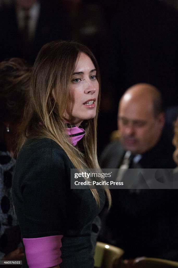 The Minister Maria Elena Boschi attends the traditional...