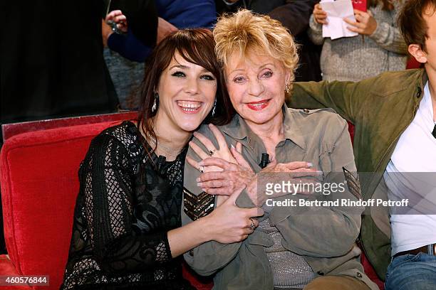 Main guest of the show, singer Zaz presents her album 'Paris' and Singer and actress Annie Cordy presents the movie 'Les souvenirs' during the...