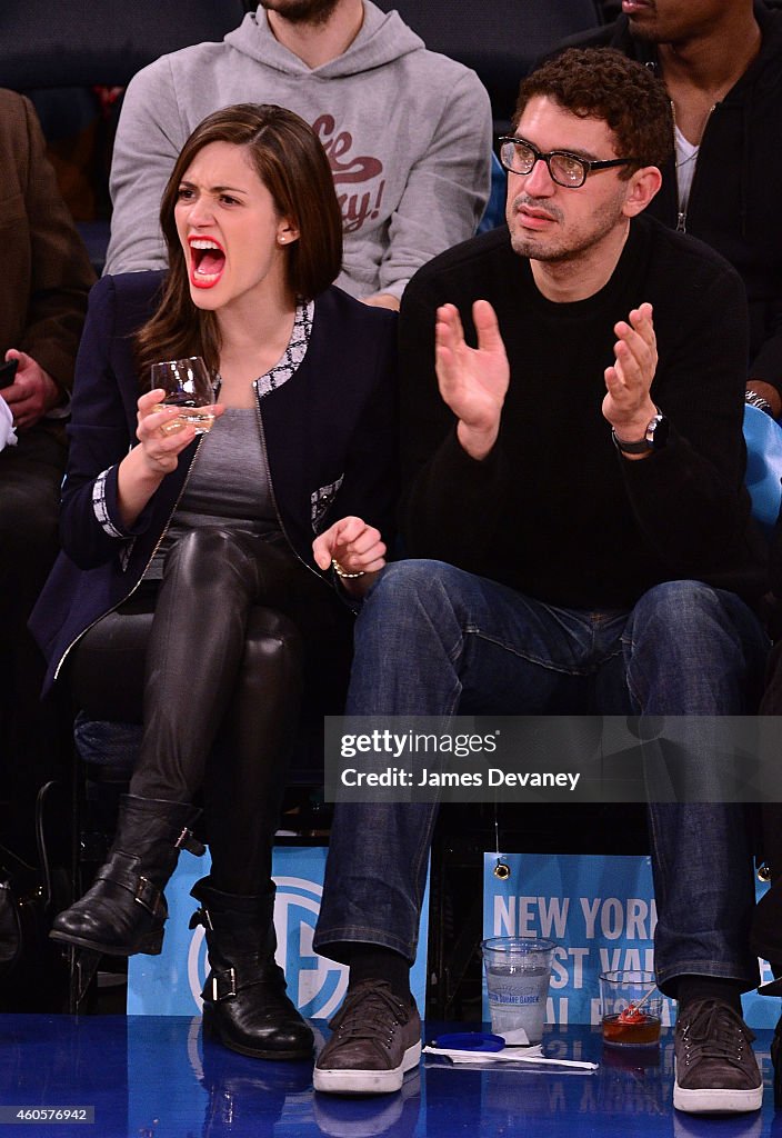 Celebrities Attend New York Knicks  Vs. Dallas Mavericks