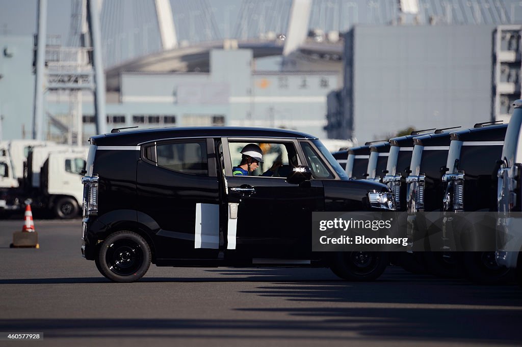 Vehicles And Containers At Yokohama Port As Japan Releases Trade Figures