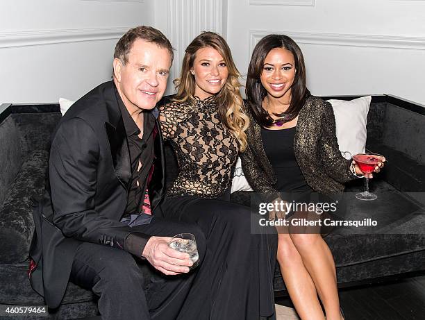 Co-hosts of 'Good Day' Philadelphia Mike Jerrick, Alex Holley, and Model Samantha Hoopes attend Philadelphia Style's 2014 Holiday Issue Celebration...