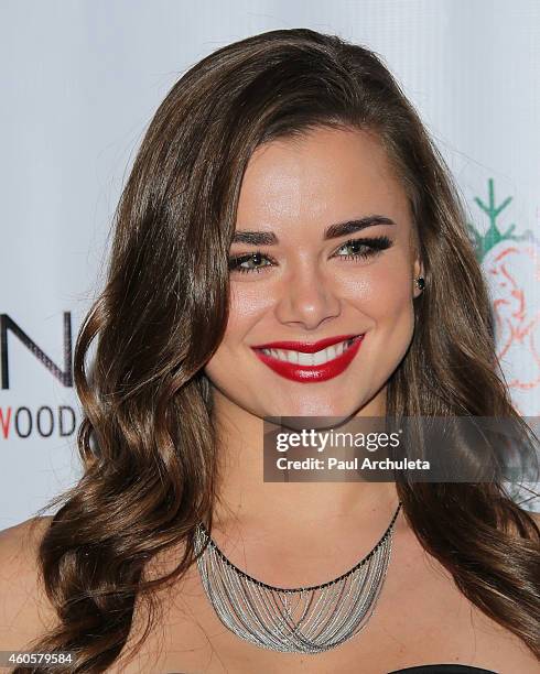 Model Dessie Mitcheson attends the BenchWarmer 10th annual Winter Wonderland Toys For Tots Christmas Celebration at Station Hollywood at W Hollywood...