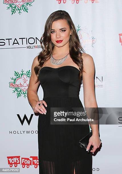 Model Dessie Mitcheson attends the BenchWarmer 10th annual Winter Wonderland Toys For Tots Christmas Celebration at Station Hollywood at W Hollywood...