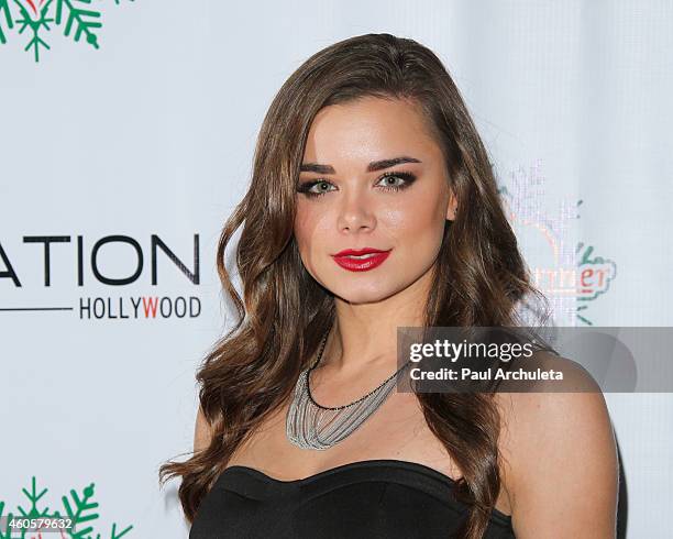 Model Dessie Mitcheson attends the BenchWarmer 10th annual Winter Wonderland Toys For Tots Christmas Celebration at Station Hollywood at W Hollywood...