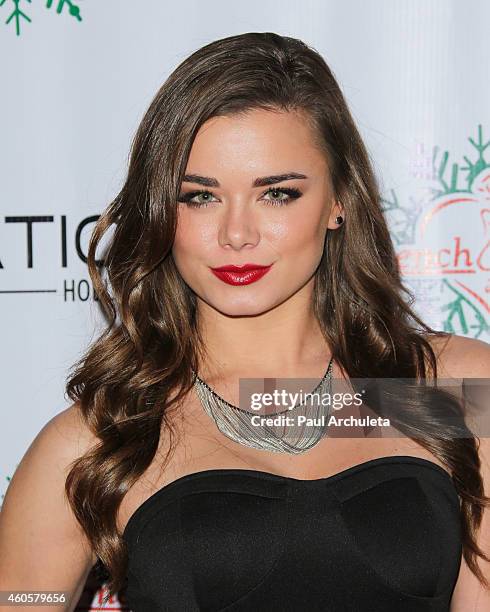 Model Dessie Mitcheson attends the BenchWarmer 10th annual Winter Wonderland Toys For Tots Christmas Celebration at Station Hollywood at W Hollywood...