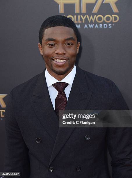 Chadwick Boseman attends the 18th Annual Hollywood Film Awards at The Palladium on November 14, 2014 in Hollywood, California.