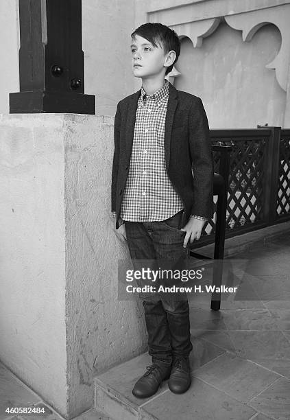 Actor Jaeden Lieberher poses during a portrait session on day eight of the 11th Annual Dubai International Film Festival held at the Madinat Jumeriah...