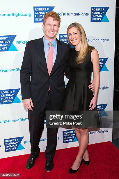 Joseph Kennedy III and Lauren Anne Birchfield attend the 2014 Robert F. Kennedy Ripple Of Hope Awards at the New York Hilton on December 16, 2014 in...