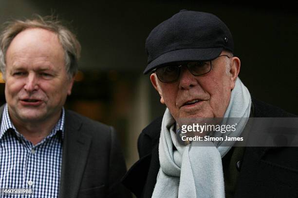 Clive Anderson and Richard Wilson sighting at the BBC on December 17, 2014 in London, England.
