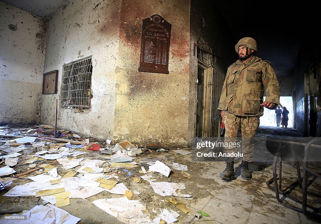 Army-run school is viewed after Taliban attack in Pakistan