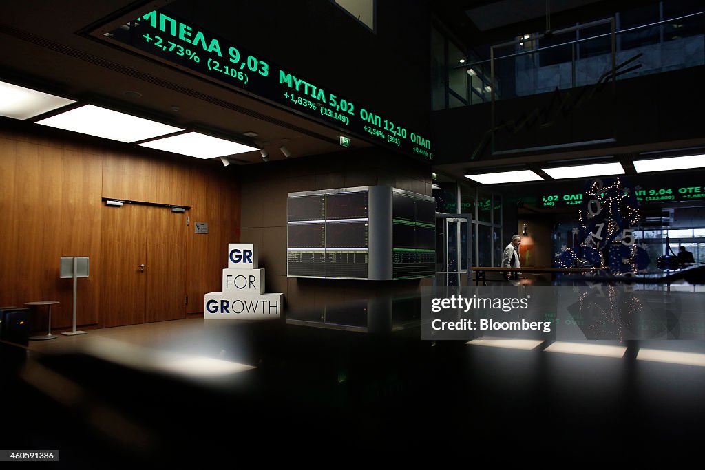 Inside The Hellenic Stock Exchange As Greece Parliament Votes On Presidency