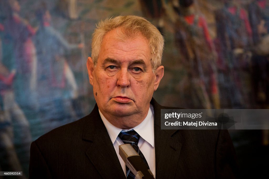 Press Conference Of Czech President Milos Zeman