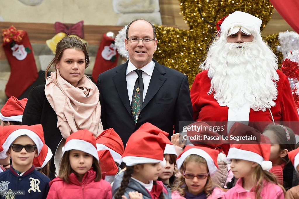 Prince Albert II of Monaco Attends The Christmas Gifts Distribution At Monaco Palace in Monte-Carlo