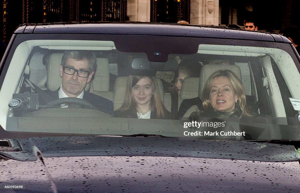 The Queen Hosts Christmas Lunch At Buckingham Palace