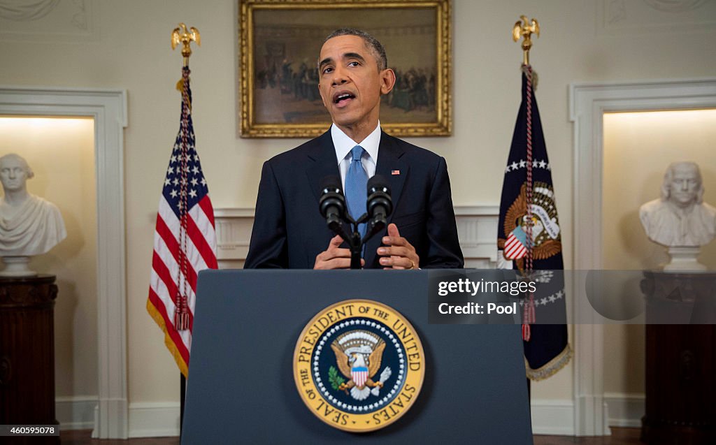 President Obama Makes Statement On U.S. Cuba Policy