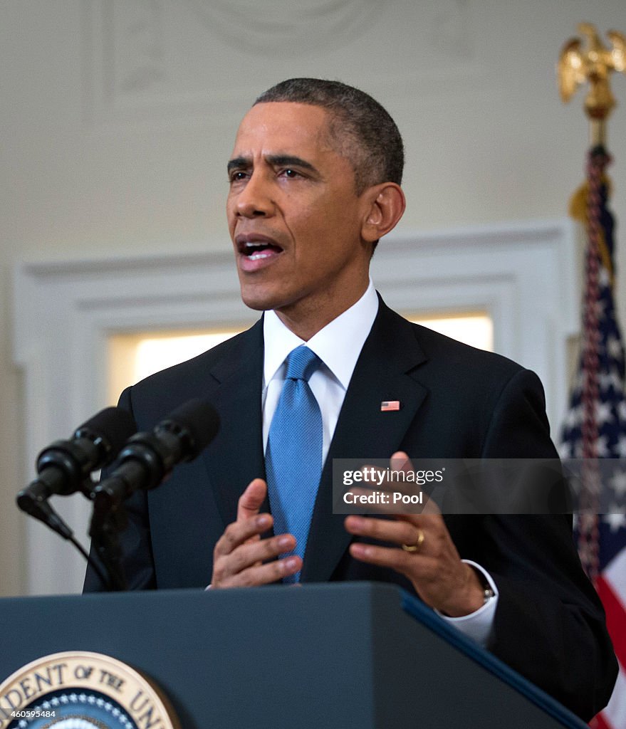 President Obama Makes Statement On U.S. Cuba Policy