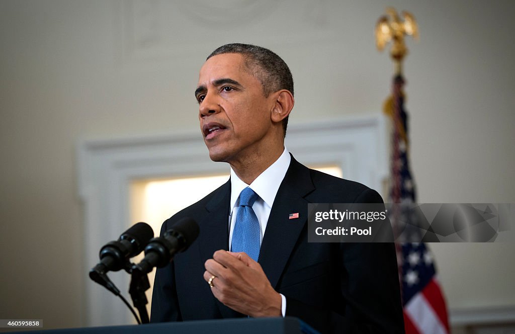 Obama Makes Statement On U.S.-Cuba Policy