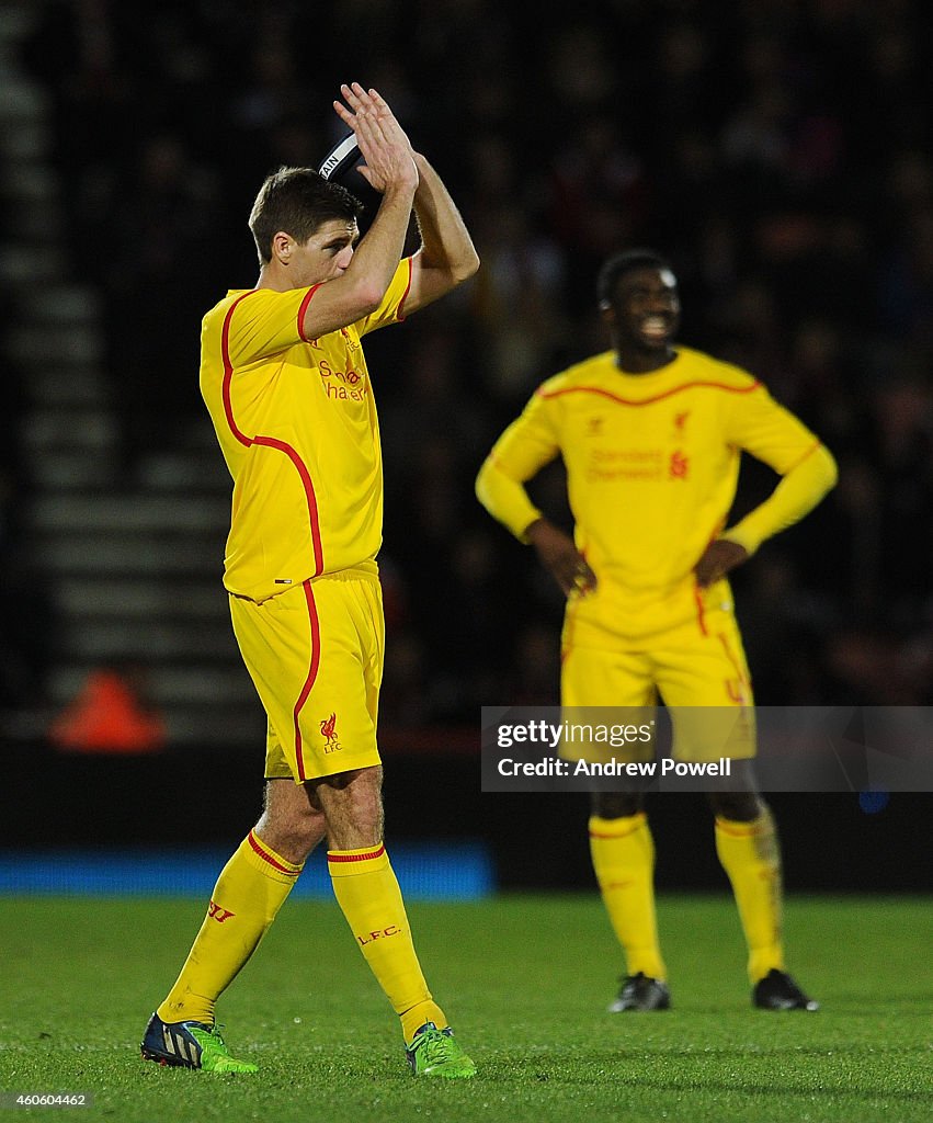 Bournemouth v Liverpool - Capital One Cup Quarter-Final