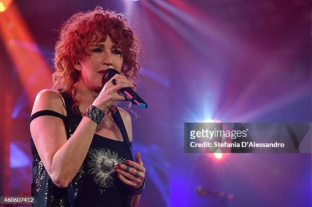 Singer Fiorella Mannoia performs live at RadioItaliaLive on December 17, 2014 in Milan, Italy.