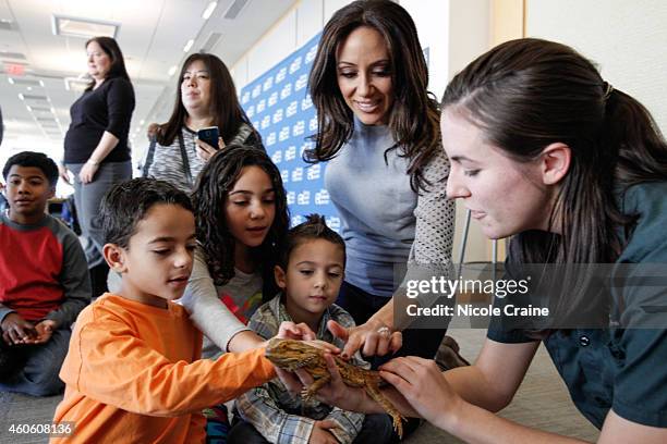 Gino Gorga, Antonia Gorga, Joey Gorga and Melissa Gorga visit Liberty Science Center's new Infinity Climber exhibit at Liberty Science Center on...