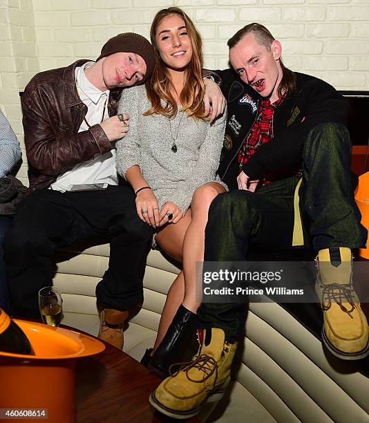 Twins attend Keri Hilson's Birthday dinner at STK on December 8, 2014 in Atlanta, Georgia.