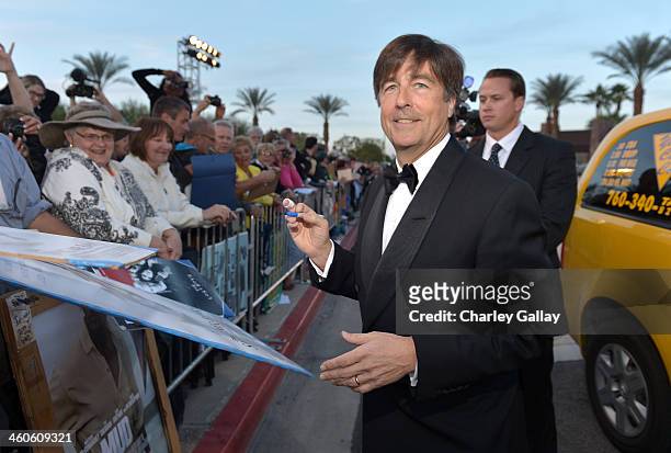 Composer Thomas Newman arrives at the 25th annual Palm Springs International Film Festival awards gala at Palm Springs Convention Center on January...