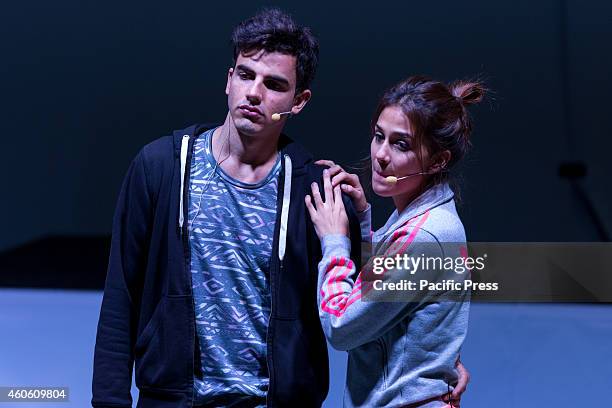 Greeicy Rendón, Colombian actress and singer star of the soap opera for teenagers "Chica Vampiro", during practice for the Italian "Chica Vampire...