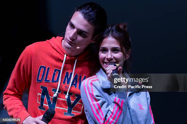 Greeicy Rendón, Colombian actress and singer star of the soap opera for teenagers "Chica Vampiro", during practice for the Italian "Chica Vampire...