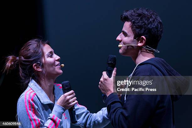 Greeicy Rendón, Colombian actress and singer star of the soap opera for teenagers "Chica Vampiro", during practice for the Italian "Chica Vampire...