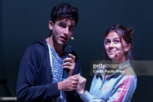 Greeicy Rendón, Colombian actress and singer star of the soap opera for teenagers "Chica Vampiro", during practice for the Italian "Chica Vampire...