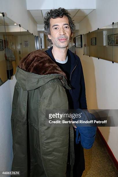 Actor Eric Elmosnino presents the movie "Chic !" during the 'Vivement Dimanche' French TV Show at Pavillon Gabriel on December 17, 2014 in Paris,...