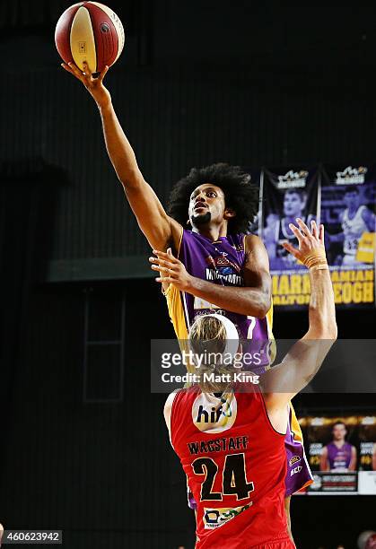 Josh Childress of the Kings drives to the basket during the round 11 NBL match between the Sydney Kings and the Perth Wildcats at Sydney...