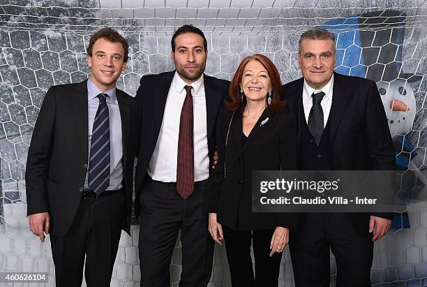 Bedy Moratti and guests attend FC Internazionale Christmas Party at San Siro Lounge on December 17, 2014 in Milano, Italy.