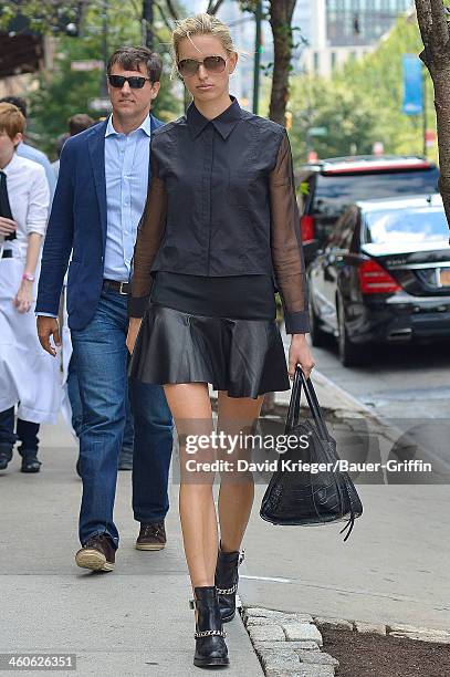 Karolina Kurkova and her husband Archie Drury are seen in Tribeca on September 08, 2013 in New York City.