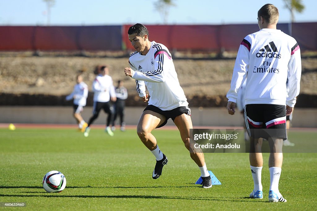 Real Madrid training ahead of final of the FIFA Club World Cup football match