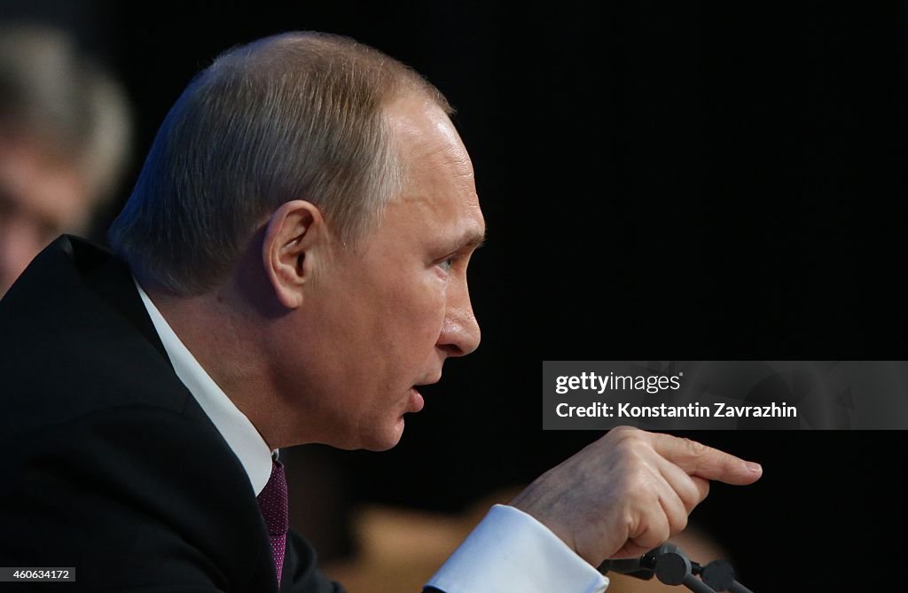 Russian President Vladimir Putin Addresses The Nation Amid Growing Concerns Of A Financial Crisis